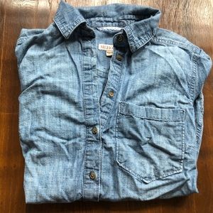 Merona chambray half button down